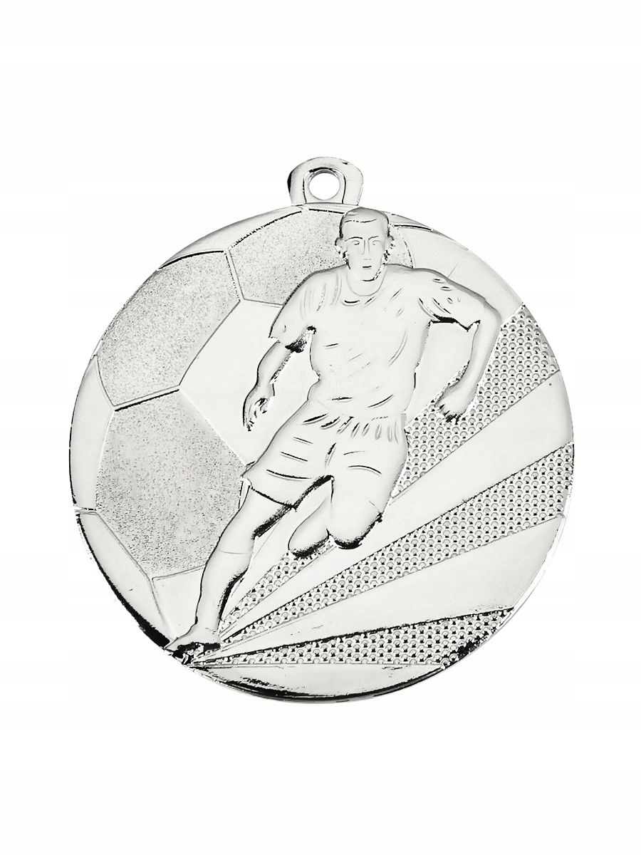 MEDAL PIŁKA NOŻNA srebrny 5 cm / 100 SZTUK