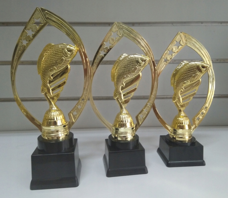 Statuetka P160.01 - wędkarstwo, ryba komplet 3 szt