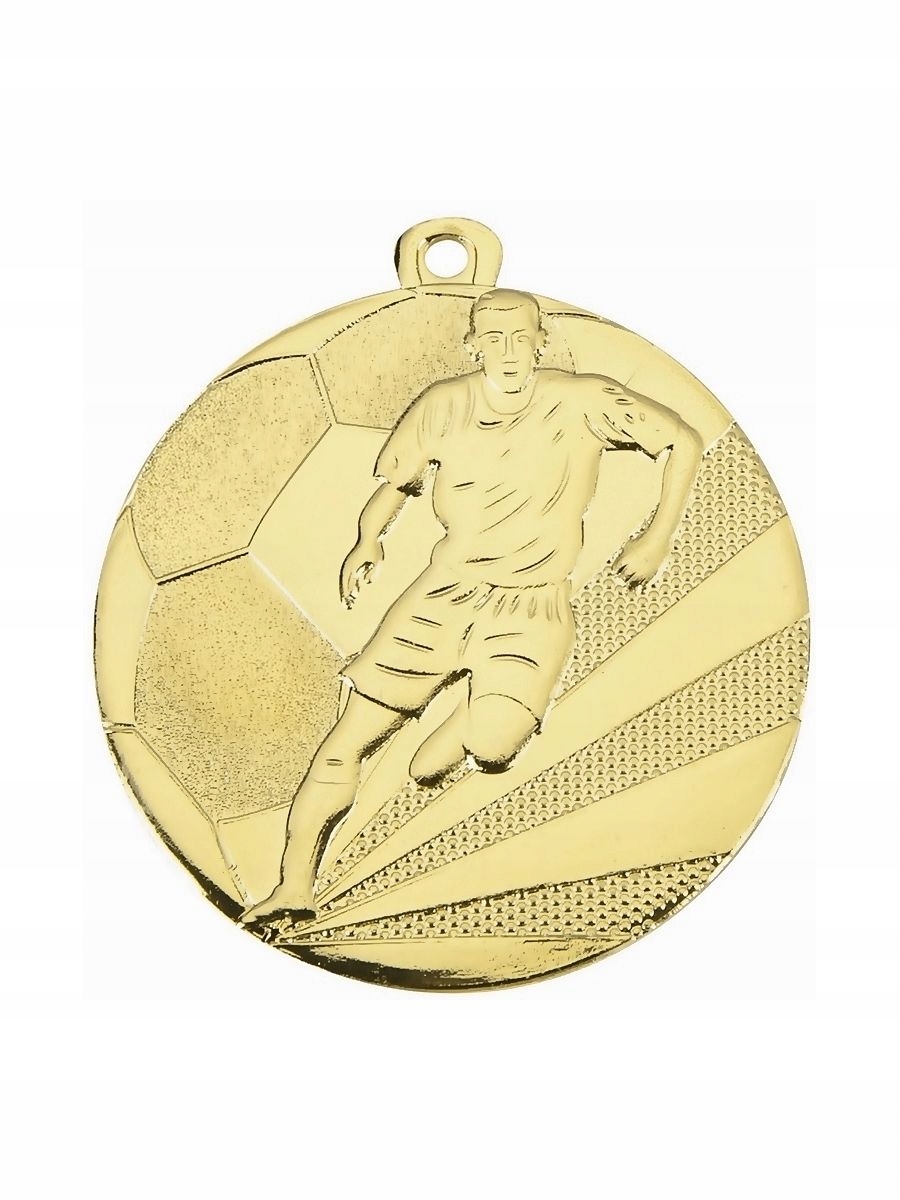 MEDAL PIŁKA NOŻNA złoty 5 cm / 100 SZTUK