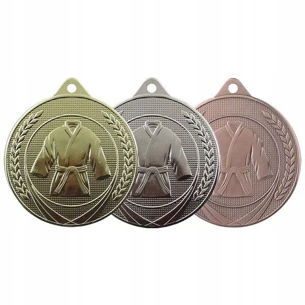 M611 MEDAL KARATE JUDO komplet 3 szt. 50 mm