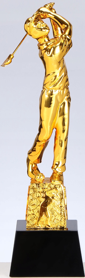 STATUETKA GOLF ZŁOTA 290 MM / 68416 - obrazek 2