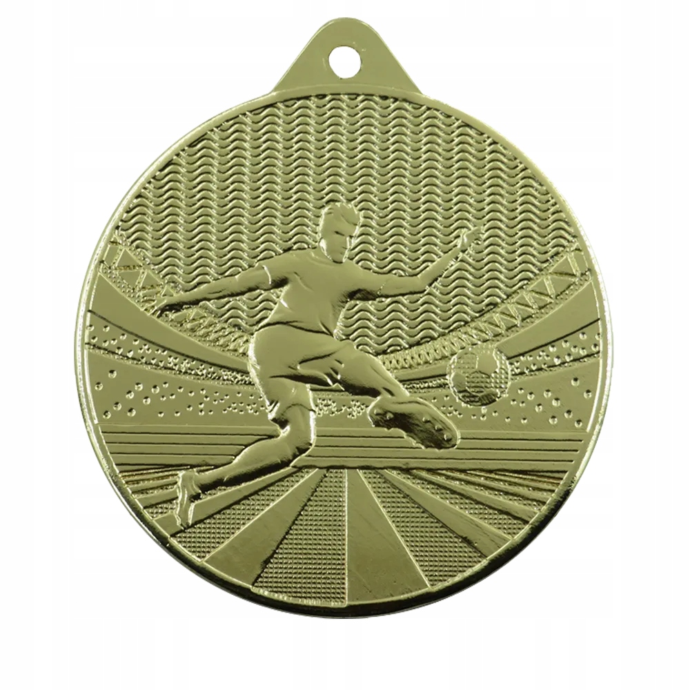 M395 MEDAL PIŁKA NOŻNA złoty . / 50 mm
